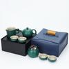 Juego de Té de Viaje para Exteriores Kung Fu Portátil para Coche para Beber Té Tetera de Cerámica Taza de Té Regalo de Negocios Caja de Regalo Personalización