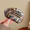 Pinza de Garra de Abulón Curva Estampado de Leopardo para Mujer Pinza Plana para la Parte Posterior de la Cabeza No Lastima la Cabeza Pinza de Pato Accesorio Versátil para el Cabello Pinza Pequeña para el Cabello