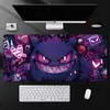 Alfombrilla de ratón Gengar Extra Grande para Ordenador Oficina Juego Pokemon Anime Pad para Teclado Niños E-Sports Antideslizante Alfombrilla de Escritorio
