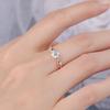 Anillo de plata de ley femenino zarcillo de flor sosteniendo copo de nieve iris moissanita piedra de alto carbono anillo de diamante titular vacío de certificado venta al por mayor transfronteriza