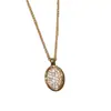 Colar de Diamante Oval Antigo Vintage Anel de Nicho de Luxo Leve Joia Pingente Elegante Retrô de Alta Qualidade