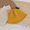 Estilo celebridad de internet doble amor sombrero de pescador de punto para niños otoño e invierno nuevo gorro de cubo de lana para niños y niñas