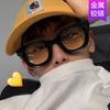 Gafas de Sol Cóncavas Hip Hop Rap 2021 Nuevas Europeas y Americanas Celebridad de Internet Gafas de Sol para Mujer Modernas a Prueba de Rayos UV Cara Redonda INS