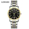 Reloj de cuarzo marca Longbo, reloj casual simple, reloj de pareja impermeable, reloj Longbo para hombre con calendario