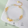 Pulsera de Moneda de Jade Hetian Chapada en Oro de Plata Esterlina S925 de Fujian y Guangdong, Elegante Pulsera de Lingote de Año del Zodíaco, Joyería de Nuevo Estilo Chino