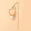 Nuevo Juguete para Gatos Palo de Juguete Hada para Gatos con Alambre de Acero, Plumas y Sonido, Palo de Madera Interactivo Juguete para Mascotas