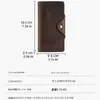 Carteira masculina retrô estilo japonês transfronteiriça em couro genuíno, bloqueio RFID, múltiplos compartimentos para cartões, couro crazy horse, grande capacidade, carteira longa