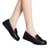 Zapatos de Mamá Superficie Suave Zapatos de Suela Blanda Zapatos de Cuero para Mujeres de Mediana Edad y Mayores Cuero Suave Antideslizantes Zapatos Planos para Mayores