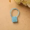 Corea del Sur Nuevo Color AB Bolso Estéreo con Cuentas Acrílicas Bolso de Mano DIY Lindo Colgante de Muñeco de Peluche