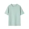 Camiseta de Manga Corta Sólida de Algodón Hielo de Secado Rápido con Cuello Redondo Simple para Hombre Verano 2026 Delgada Ligeramente Holgada Camiseta de Manga Media Capa Base