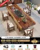 Mesa de Té Grande y Juego de Sillas Una Mesa Cinco Sillas Nuevo Estilo Chino Mesa de Café Juego de Té Integrado Juego Completo Oficina Hogar Estación para Preparar Té