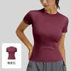 Tops de Yoga de Verano Transfronterizos Europeos y Americanos, Ropa Deportiva de Manga Corta Adelgazante para Correr y Fitness, Ropa de Entrenamiento para Ciclismo