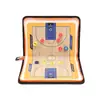 Placa Tática de Basquete com Zíper, Equipamento de Treinamento, Quadro Branco Magnético para Escrever e Apagar, Quadro de Instruções, Caderno Tático