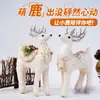 Adornos de Reno Navideño, Accesorios para Fotos, Decoraciones Navideñas, Decoración de Ambiente para Mesa y Ventana, Pequeños Renos Realistas