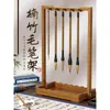 Soporte para pinceles colgador de pinceles marco de madera maciza pintura china caligrafía nuevo estilo chino secador de escritorio para pinceles marco pequeño decorativo para colgar pinceles pinceles de pintura