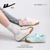 Tênis de Treino Versátil Confortável Estilo Alemão Color-Blocking 2026, Sapatilhas Femininas Simples e Estilosas Estilo Coreano, Sapatos Casuais de Cadarço Energéticos