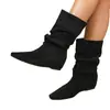 072-10 Botines Cortos Plisados de Ante Sintético para Mujer, Punta Fina, Tacón Oculto, Tacón de Cuña, Estilo Western, Botas para Mujer de Talla Grande, Botas de Ajuste Delgado