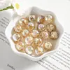Cuentas de Concha, Cuentas Redondas de Cristal, Cadena para Teléfono DIY, Accesorios de Joyería de Resina, Cuentas de 12 mm, Estilos Mixtos, Venta al por Mayor