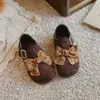 Zapatos Mary Jane de niña con lazo, colección de otoño, estilo retro y dulce, zapatos de princesa de suela blanda, para niños de 6 a 12 años