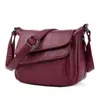 Estilo Comercio Exterior Bolso Maternal Lavado Transfronterizo 2026 Moda Simple Bolso Cuadrado Pequeño Cruzado al Hombro Color Sólido Doble Solapa Bolso de Moda para Mujer