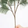 Rama de Pino Sintética Aguja de Pino Podocarpus Falso Pino de Bienvenida Hojas de Pino de Plástico Árbol de Pino de Plástico Belleza Pino Pino Negro Paisajismo Hojas de Árbol Falsas