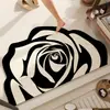 Tapete Absorvente de Terra de Diatomáceas em Forma de Flor Semicircular de Secagem Rápida para Entrada de Banheiro, Vaso Sanitário e Cozinha, Estilo Nórdico