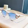 Nuevas gafas de sol retro de metal de ojo de gato, versátiles, de moda, de alta venta, con personalidad, para mujer, adecuadas para fiestas y desfiles, con protección solar