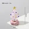 Árbol de Navidad de vidrio giratorio transfronterizo de Zibo, una artesanía de vidrio giratoria, venta al por mayor para decoraciones de escritorio creativas