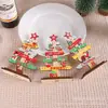 Adornos de Árbol de Navidad de Madera para Escritorio, Muñeco de Nieve, Anciano, Decoraciones Navideñas, Adornos de Hombre de Jengibre