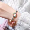 Reloj de moda para mujer de alta venta en TikTok, moderno, con incrustaciones de piedras preciosas de colores, reloj de cuarzo elegante de alta gama, al por mayor