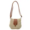 Bolso Pequeño Cruzado Tejido Transfronterizo para Mujer Moda Nueva Primavera 2026 Gran Capacidad Bolso de Paja para Vacaciones en la Playa