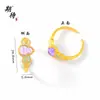 Anel Versátil Tendência de Cabacinha de Cristal do Xiaohongshu, Novo Estilo Chinês, Inspirado na Chanel, Alto Padrão, Anel Minimalista para o Dedo Indicador