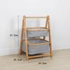 Cesta de armazenamento dobrável Roupas sujas Cesta de armazenamento Cesta de lavanderia doméstica Cesta de roupas sujas de camada dupla Rack de armazenamento de pano de bambu para cabelo