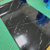 Adhesivo Autoadhesivo de Mármol Imitación Negro para Acuario de Vidrio Adhesivo Trasero de Mármol Imitación Blanco Película Decorativa para Acuario