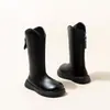 Sapatos de Menina Botas Longas Infantis Botas até o Joelho de Bebê Novo Estilo Primavera e Outono 2025 Botas de Princesa Cavaleira de Cano Alto para Menininha
