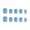 Manicura Candy Soda Sólida 2025 Nuevo Gama Alta Hielo Translúcido Perlado Lindo Estilo Girly Uñas Portátiles 30 Piezas