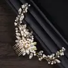 2025 Lujo Ligero Elegante, Hermosos Accesorios para Vestidos de Boda, Peine para el Cabello Tejido a Mano con Diamantes y Perlas, Joyería para Novias