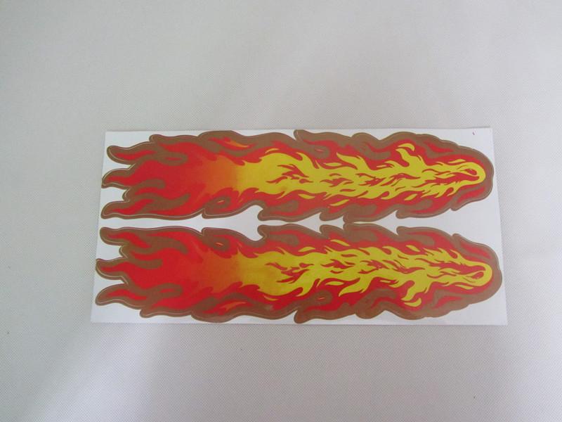 彩色火焰贴纸红色2