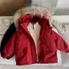 Parka de Invierno Muno para Niños Chaqueta con Cuello Grande de Piel para Niños y Niñas Estilo Coreano Elegante Chaqueta Acolchada de Algodón Gruesa para Bebé Ropa Infantil de Moda