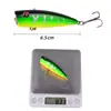 Isca artificial Luya onda pata onda escalada onda deitada na superfície da água sistema isca de reação bateu água flor pesca Luya engatilhado robalo 6,5cm 8g