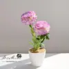 Bonsai de Camélia Simulada em Múltiplas Camadas Ornamentos Criativos para Decoração de Interiores de Casa, Sala de Estar e Estudo Flor Artificial Falsa Bonsai