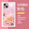 Estilo Nacional Flor de Peonía Funda de Vidrio Apple 16E Verano Funda para Teléfono Móvil Venta al por Mayor Iphoneair Funda Protectora de Vidrio Templado