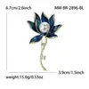 Moda Estilo Coreano Nova Broche Criativo de Liga Esmalte Pérola Lótus, Acessório Elegante para Roupa, Alfinete de Planta Versátil