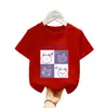 Camiseta de Algodón 100% Puro para Niña, Cuello Redondo, Manga Corta, Nuevo Estilo de Verano, Ropa de Moda para Niños y Bebés, Estampado de Dibujos Animados, Top Versátil