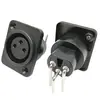 Ventas Directas de Fábrica Pin de Soldadura Curvo Hembra XLR Asiento XLR Socket de Micrófono Pin Recto Asiento XLR Socket de Audio