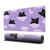 Gato Preto e Branco Mouse Pad Grande Desenho Animado Fofo Borracha Antiderrapante Mouse Pad Extra Grande Tapete de Mesa Design Personalizado
