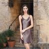 Estilo Sexy Transfronteiriço Camisola de Seda Feminina Primavera e Verão 100% Seda de Amora Estilo Simples Roupas de Casa Saia de Alça Fina Interna de Seda