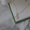 Collar Colgante de Perla con Símbolo Musical Chapado en Plata 925 Oro de 18K Línea de Lujo Accesible para Mujer Estilo Normcore Cadena para Clavícula Apilada