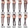 Medias de Liga Sexy de Red Rasgadas Celebridad de Internet Negras Transparentes Retro con Dibujo Lindo Medias Largas Hasta la Rodilla para Mujer