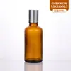 Botella de vidrio marrón para aceites esenciales transfronteriza botella roller marrón bloqueadora de luz botella para decantar cosméticos y cuidado de la piel botella de perfume portátil